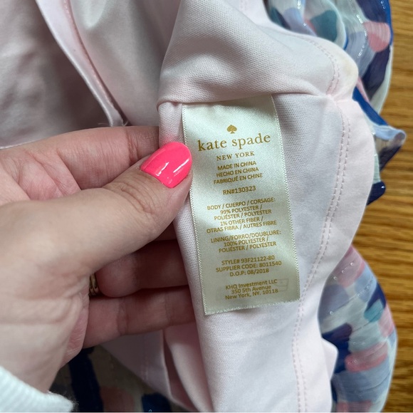 Kate spade New York multicolor paint stroke style dress size 2 - Picture 4 of 5